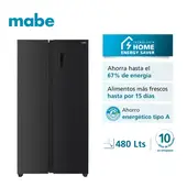 MABE - Nevecón Inverter No Frost 480L Bruto Black MSL480LPLPS0