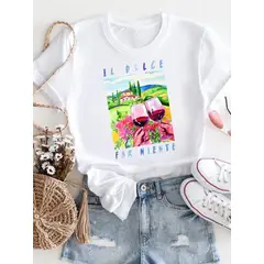 ISMI - Camiseta Mujer Manga Corta Poli Algodón