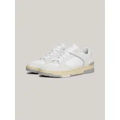 TOMMY HILFIGER - Tenis Blancos de baloncesto de cuero TH Monogram