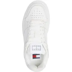 TOMMY HILFIGER - Tenis blanco The Brooklyn con texturas mixtas