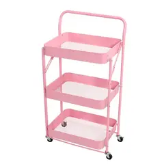 GENERICO - Carro Cocina Y Baño De 3 Canasta Con Ruedas Plegable