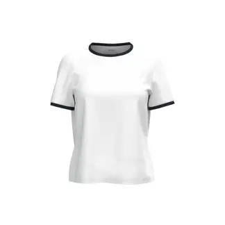 KOAJ - Camiseta unicolor en algodÃ³n manga corta con contraste MUJER