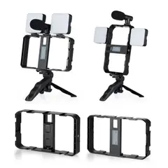 GENERICO - Trípode Soporte Celular con 2 Luces LED para Grabar Videos