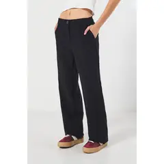 KOAJ - Pantalón azul intenso con tiro alto y bota recta MUJER