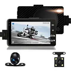 AMERICAN GENERICS - Camara Para Moto Doble Lente Con Pantalla Full Hd + Micro Sd