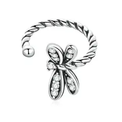 ALHAJAS - Arete Ear Cuff Libélula Para Mujer Fabricado En Plata