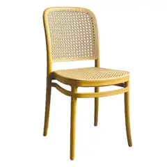 GENERICO - SILLA PP SOLEA TIPO MIMBRE Base Amarilla