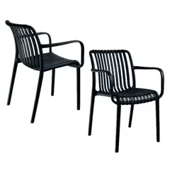 GENERICO - Silla PP Bistro con Brazos Base Negra