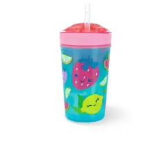 GENERICO - Vaso Pitillo + Porta Snack Nuby 2 En 1 Bebes Nuby frutas