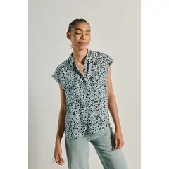 KOAJ - Blusa manga sisa unicolor para mujer, elaborada en tela Mujer