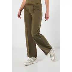 KOAJ - Pantalón jogger unicolor con bota recta y vena centrada MUJER