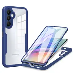 GENERICO - Estuche Protector Case Funda 2 En 1 Full 360 Para Samsung A55 Azul