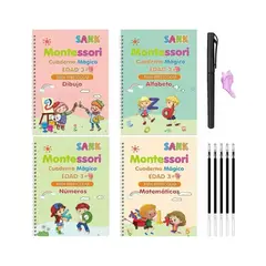 GENERICO - Set 4 Libros Mágicos Español Cuaderno Caligrafía
