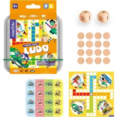 GENERICO - JUEGO DE MESA PARA NIÑOS Y NIÑAS - LUDO - CAJA DE VIAJE