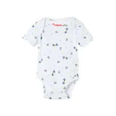 SANTANA - Body Bebé Manga Corta Niño Azul Eléctrico