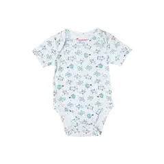 SANTANA - Body Bebé Manga Corta Niño Verde Menta