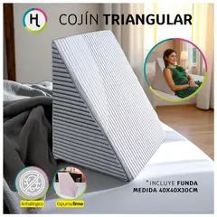 HOGARETO - Cojín Triangular Ortopédico Televisión Tv - Ergonómico
