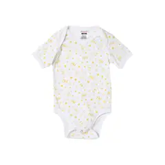 SANTANA - Body Bebé Manga Corta Niño Amarillo Claro