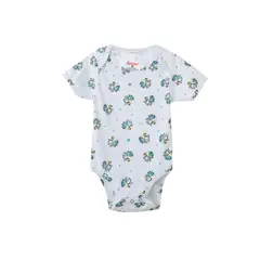 SANTANA - Body Bebé Manga Corta Niño Verde Mar
