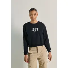 KOAJ - Sueter cuello redondo hombro rodado con estampado MUJER