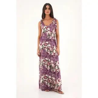 TOPMARK - Vestido largo estampado de flores para mujer