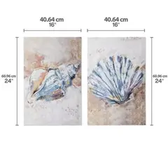 HOME ACCENTS - Set De 2 Cuadros De Arte Impresos En Lienzos Mikasa