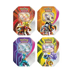 POKEMON - Cartas Tcg Lata Coleccionable Original + 4 Paquetes