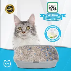 PETSPA - Arena Para Gato Pet Spa Jabon De Marsella X 4,7 Kg
