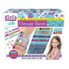 JUGANDO Y EDUCANDO - Juguete Set Crea Tu Pulseras Con Letras Y Diseños Para Niñas