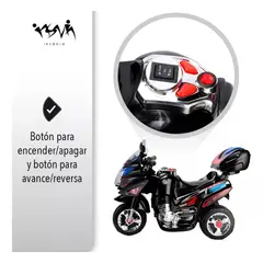 GENERICO - Moto recargable montable electrico juguete niña negra