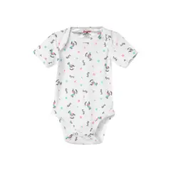 SANTANA - Body Bebé Manga Corta Niña Verde Manzana