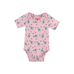 SANTANA - Body Bebé Manga Corta Niña Rosado