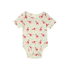 SANTANA - Body Bebé Manga Corta Niña Rojo Medio