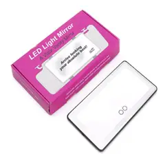 GENERICO - ESPEJO DE TOCADOR PARA CARRO RECARGABLE CON LUZ LED