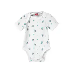 SANTANA - Body Bebé Manga Corta Niña Verde Oliva