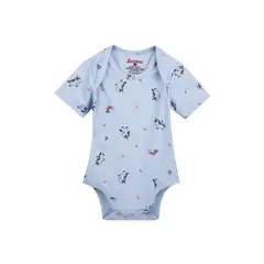 SANTANA - Body Bebé Manga Corta Niña Azul Grisáceo