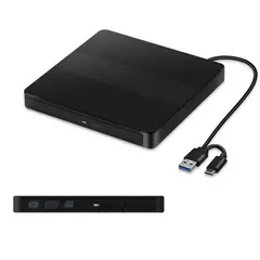 GENERICO - Dvd Externa Usb 3.0 Y Usb-c Unidad Lector Quemador De Cd