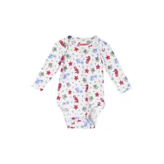 SANTANA - Body Bebé Manga Larga Niño Rojo Medio