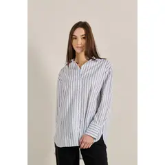 KOAJ - Blusa oversize a rayas unicolor con manga larga Mujer