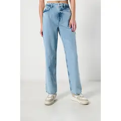 KOAJ - Jean 90s tiro alto azul claro Mujer