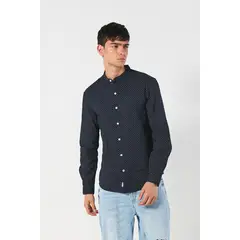 KOAJ - Camisa cuello neru manga larga con estampacion de mini Hombre