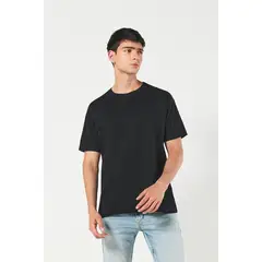 KOAJ - Camiseta unicolor hombro rodado con cuello redondo Hombre
