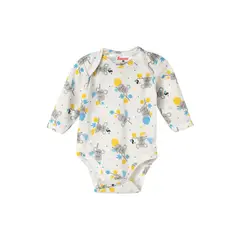 SANTANA - Body Bebé Manga Larga Niño Azul Turquesa