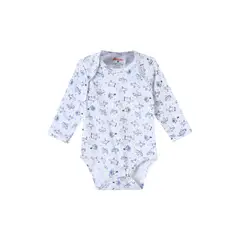 SANTANA - Body Bebé Manga Larga Niño Azul Rey Medio