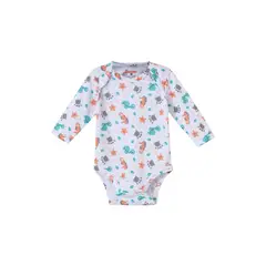 SANTANA - Body Bebé Manga Larga Niño Verde Menta Oscuro