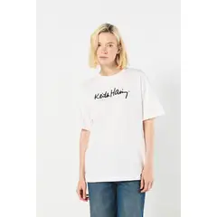 KOAJ - Camiseta de Keith Haring crema clara oversize manga cor Mujer