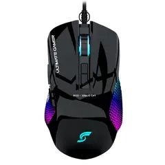 ZER - MOUSE GAMER PROFESIONAL 12800DPI RGB SOFTWARE USB 7 BOTONES NEGRO