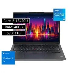 LENOVO - PORTATIL ThinkPad E14 Intel Core i5-13420U RAM 40GB SSD 1TB14 Win11 PRO