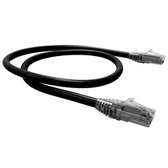 ZER - PATCH CORD UTP FLEXIBLE COLOR NEGRO RED CCTV 1 METRO CATEGORIA 6