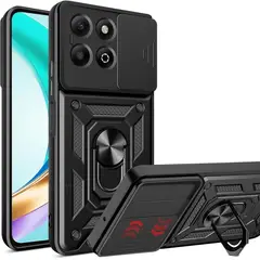 GENERICO - Funda Estuche Forro Case Slider Compatible Honor 200 Smart 5G Negro